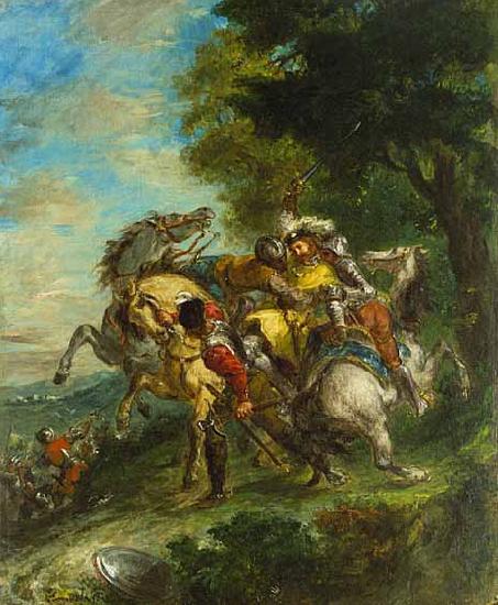 Eugene Delacroix Weislingen Captured by Goetz's Men oil painting picture